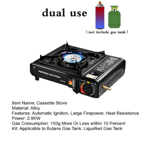 Походная плита Автоматический поджиг Большая мощность Ветрозащитная Энергосберегающая Сплав Двойного назначения Портативная газовая плита Походный инвентарь