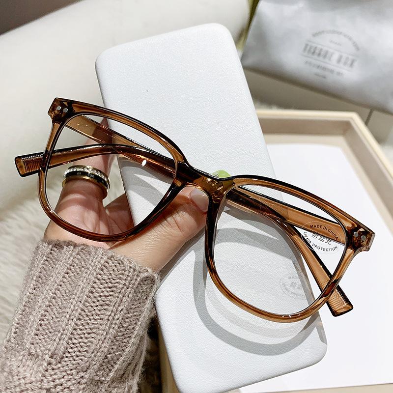 Metre Nail Frame Anti-Blu-ray Flat Glasses Plain Face Artifact Slim Joker Men and Women with Anti-Blu-ray Glasses Online Celebrity.