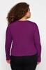 Женская стильная блузка больших размеров сливовая трикотажная блузка с облегающим конусом
