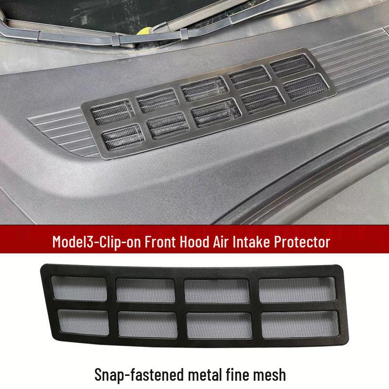 Tesla Model 3 & Y Insect Net Grille Cover - Air Inlet Mosquito Repellent & Water Tank Protector