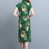 Леди Cheongsam в китайском стиле, винтажный воротник-стойка с высоким разрезом, летнее Ципао для сценического шоу