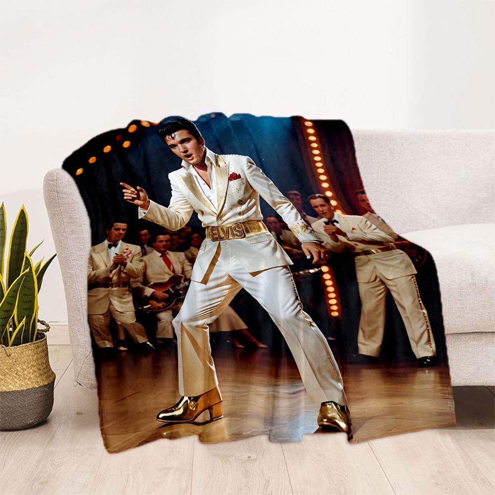 Elvis Presley Performance Blanket Ultra-Soft Suitable for Picnics Bedding Office Chair All-Season Use Stylish Decor Gift for Travel Home Birthdays