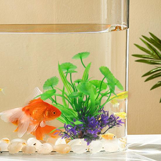 Искусственные водные растения, устойчивые к выцветанию, имитация пластика, гидропонная трава, яркий аквариумный ландшафтный декор для аквариумов с рыбами и рептилиями