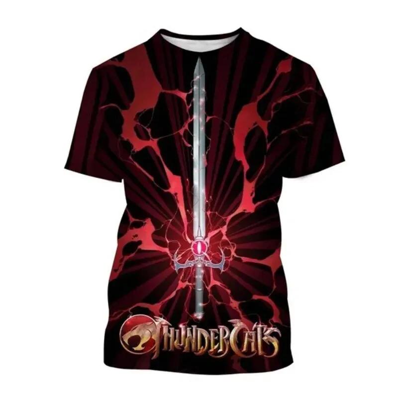 Hot Anime Thundercats 3D Print T-Shirts for Men Summer Fashion Streetwear Short Sleeve T Shirt O-Neck Tees Tops Clothing