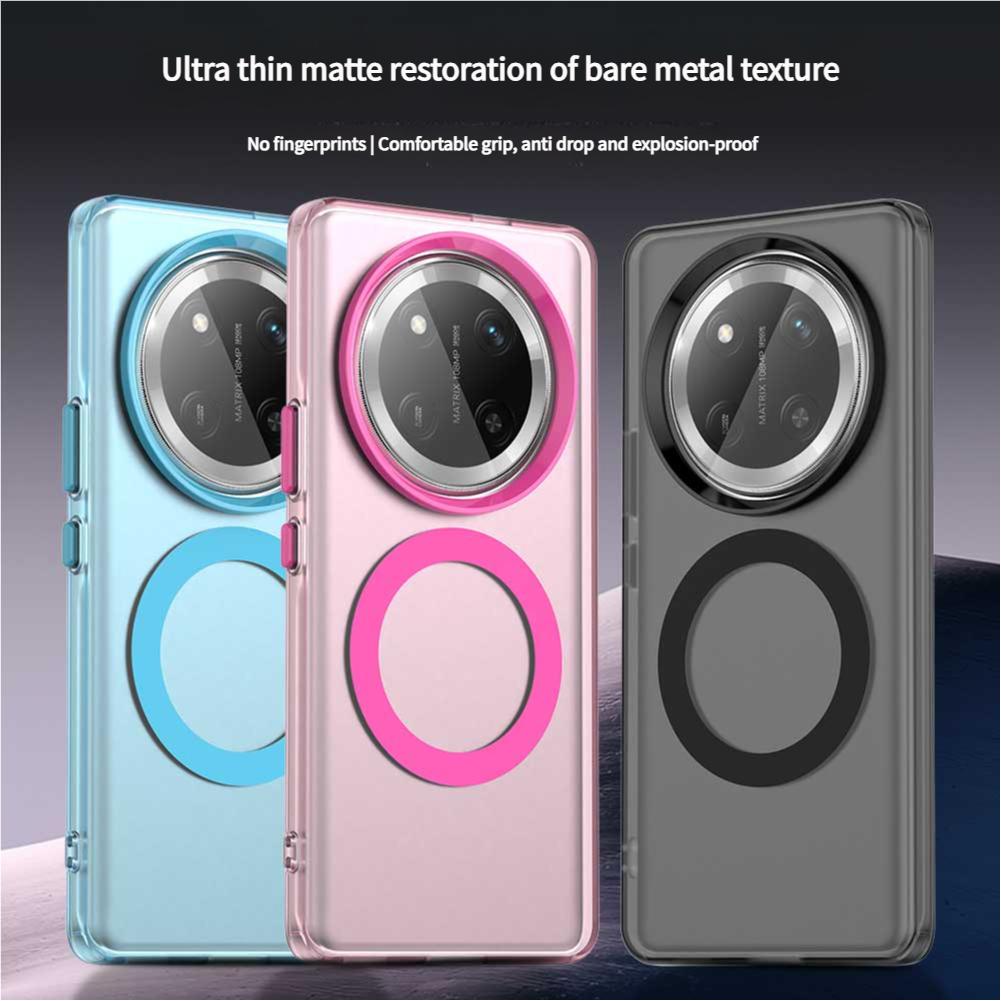 Матовый чехол Magsafe для телефона Honor X9c Magic7 Lite Магнитная беспроводная зарядка для Honor X60 X60 Pro Противоударная задняя крышка