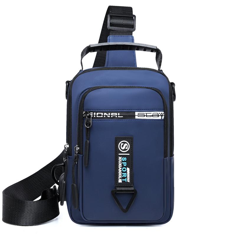 Многофункциональная сумка через плечо для мужчин с зарядкой через USB, нагрудная сумка для коротких поездок, водонепроницаемая сумка через плечо большой емкости