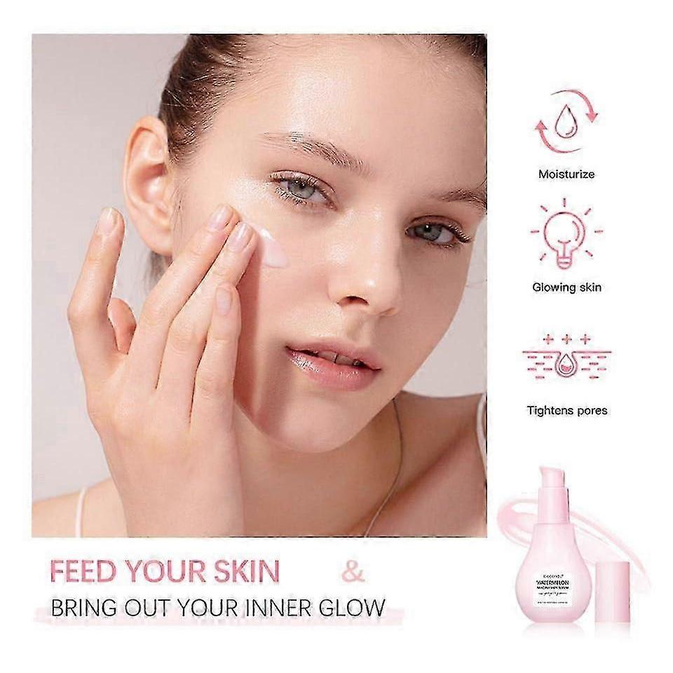 feeling Watermelon Glow Serum Primer 5pcs with Instant Dewy Glow and Pore Minimizing Effect