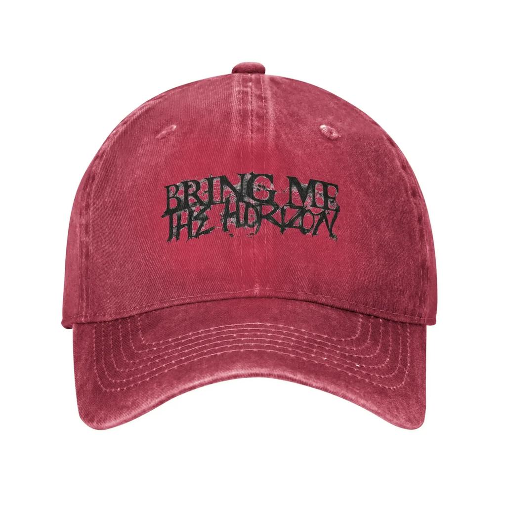 BMTH Bring Me The Horizons Brutal Logo Casual Baseball Cap For Couple Women Summer Trucker Hat Design Breathable Baseball Caps