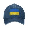 Vintage Ukraine Ukrainian Flag Pride Retro Style Sun Baseball Cap Unisex Washed Hip Hop Hats Design Running Hippie Baseball Caps