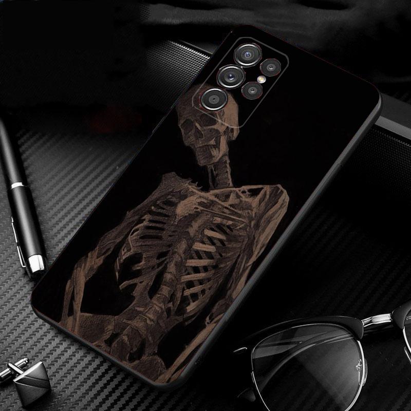 Чехол для телефона с рисунком скелета для Samsung Galaxy S25 S24 S23 S22 S21 Ultra S24 S23 S22 S21 S25 Plus S24 S25 FE