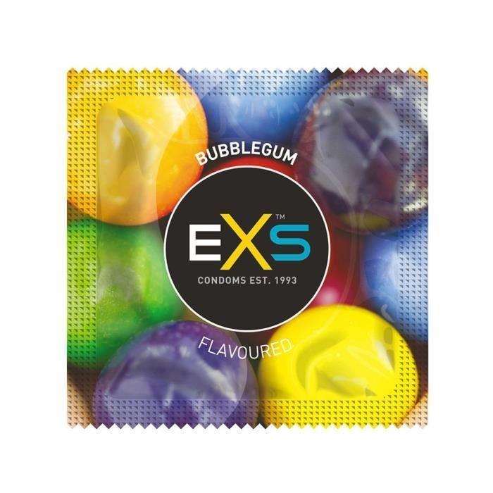 АРОМАТИЗИРОВАННЫЙ ПРЕЗЕРВАТИВ Ароматизированные презервативы Bubblegum x100 EXS