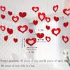 200pcs Red Heart Sequin Hanging Decorations - Valentine’s Day, Wedding & Birthday Party Decor - Glittery Plastic Heart Ornaments