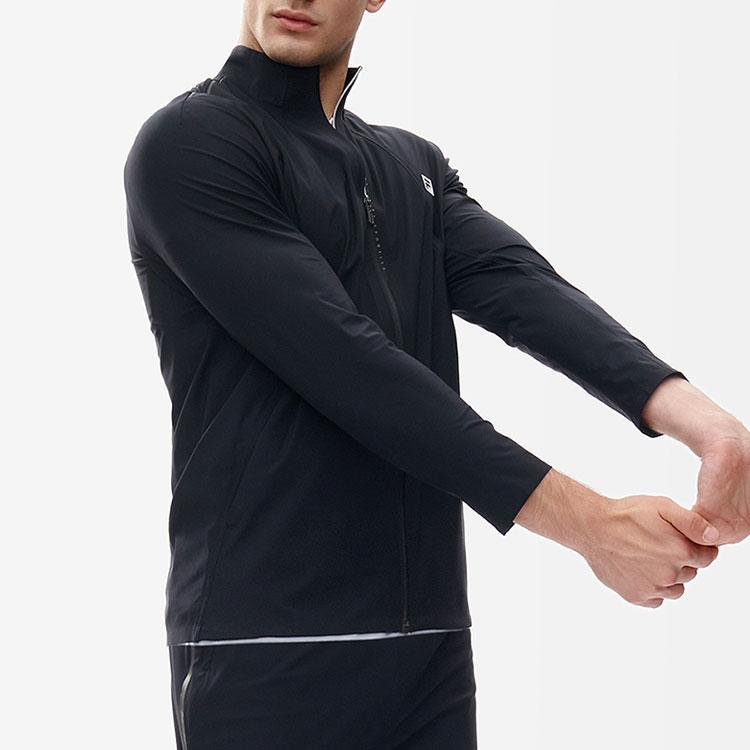 Fila Logo Lightweight Cool Feel Zip Jacket Men Jackets Black A11M221503FBK