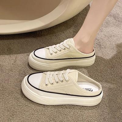 Уличные тапочки, белые мюли, женские тапочки и сандалии, натуральная кожа, маленький размер, VIP, летняя обувь, водонепроницаемая распродажа