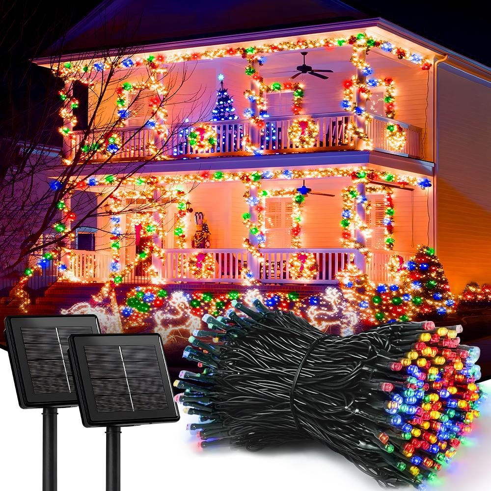 Led Solar String Lights 7m 5m RGB Warm White Solar Fairy String Lights Waterproof Garden Patio Wedding Party Decoration