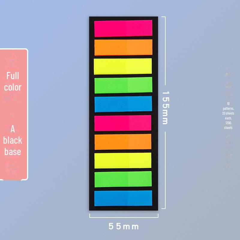 Красочные флуоресцентные стикеры из ПЭТ-материала - Индекс закладок для студентов и офисов