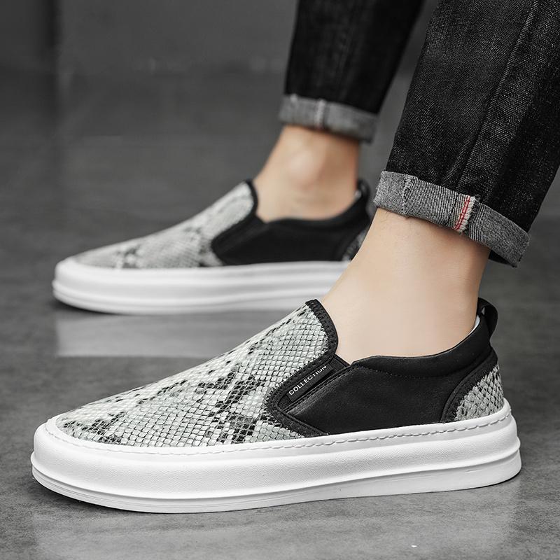 Мужские туфли для сноуборда из натуральной кожи, дизайнерские стили для молодежи, отдыха, прогулок, вечеринок, мужские туфли без застежек, черные