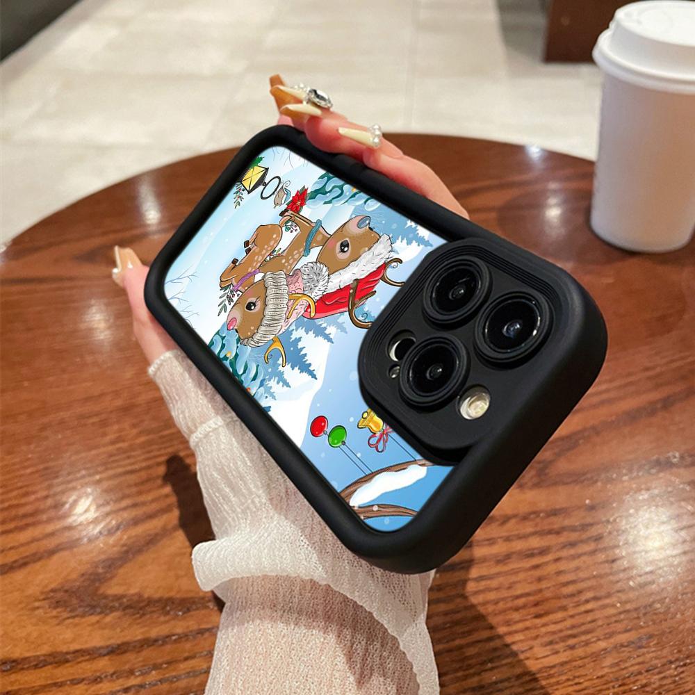 N116 Счастливого Рождества С Новым годом арт Мягкие чехлы для телефонов Angel Eyes для iPhone 16 15 14 13 11 Pro Max 8 7 6s Plus 12 mini XR XS Max Противоударный чехол