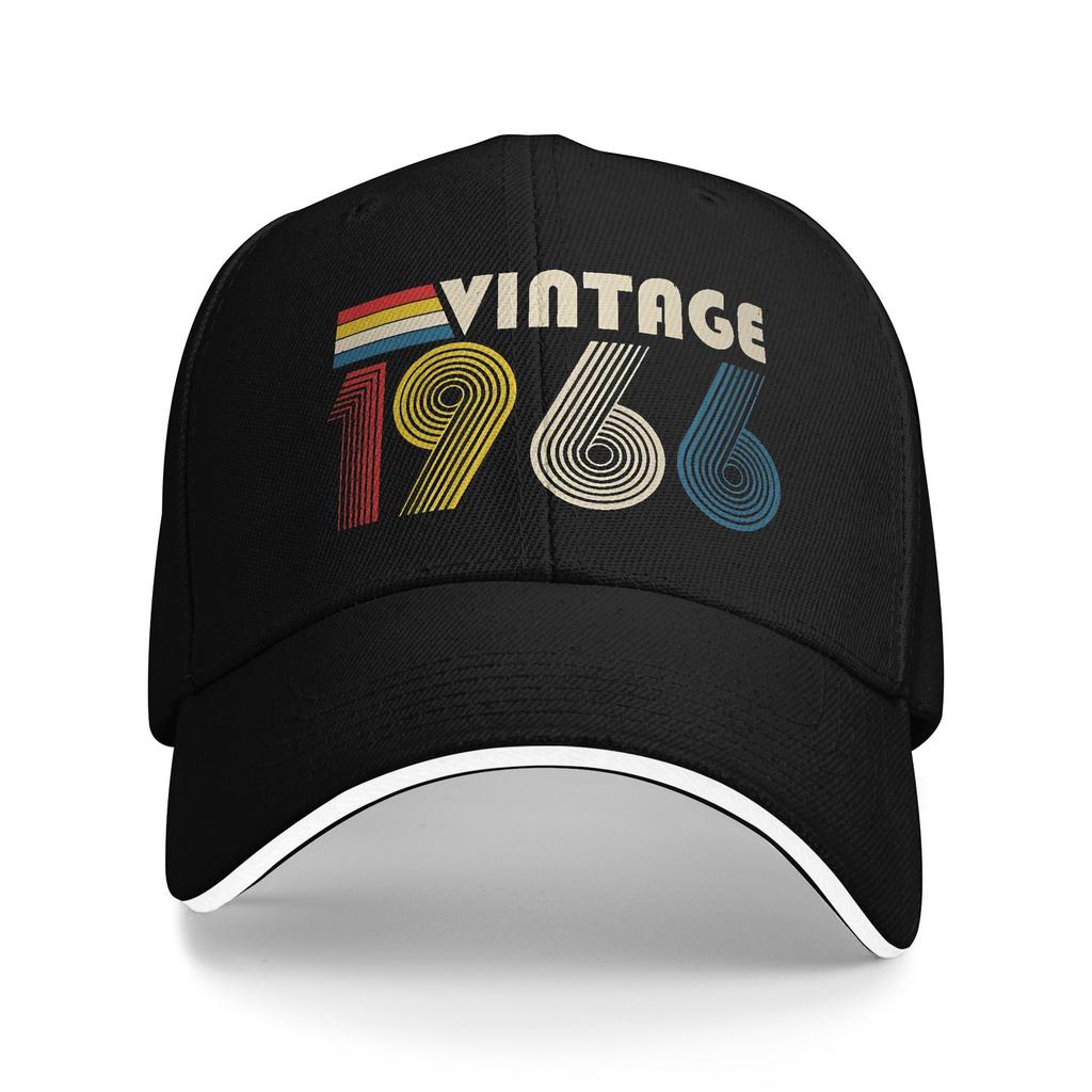 Born in 1966 vintage age 60 years old funny 60th birthday Merch Men Women Baseball Caps  Trucker Hat Fashion Formal Headwear
