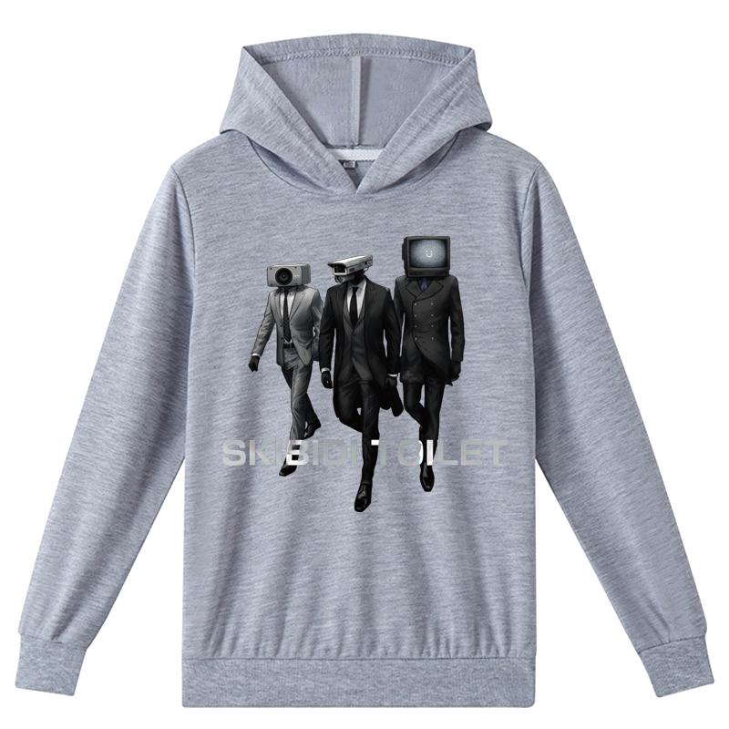 Детская толстовка с капюшоном 3D Skibidi Toilet свитер Детский свитер