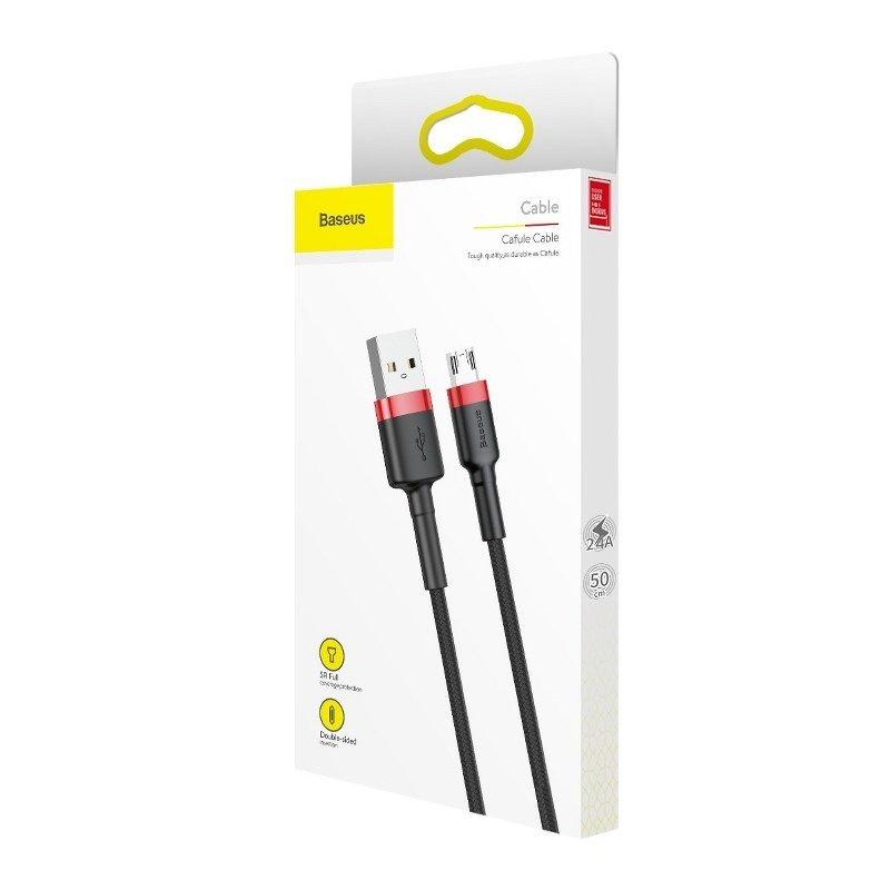 Kabel Usb Do Micro Usb Baseus Cafule 1.5A 2M (Czerwono-Czarny)