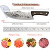 Кухонный нож для разделки мяса и рыбы из нержавеющей стали, нож для нарезки, топорик мясника, кухонные принадлежности с чехлом