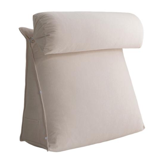 Wedge Pillow Supportive Headboard Pillow with Neck Cushion Back Leg And Knee Support Cushion for Sleeping Reading Acid Reflux