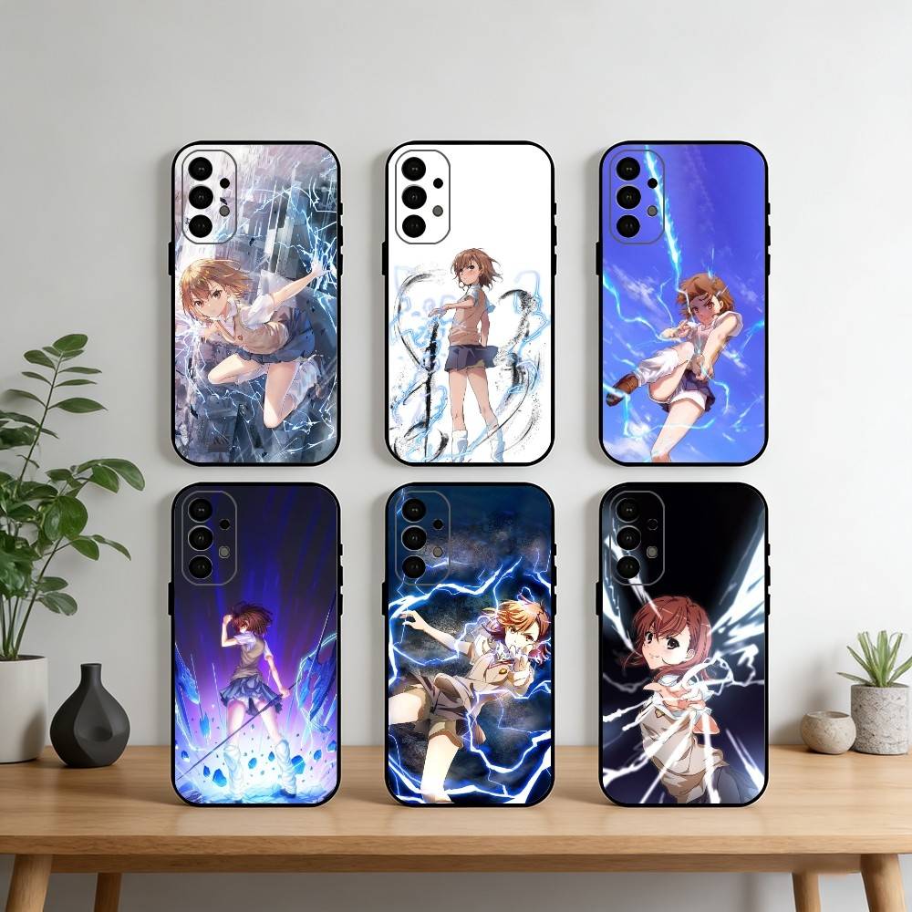 Чехол для телефона Мисака Микото для Samsung S25, S24, S21, S22, S23, S30, Ultra, S20, Plus, Fe, Note, 10, 9, 5G Черный
