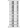 Media Storage Cabinet 8 Layers Adjustable DVD Shelves Holds 464 CDs White