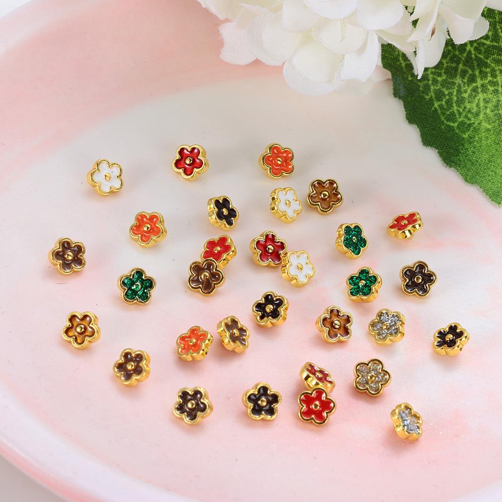 20 шт. пряжек ручной работы в виде цветка 10 цветов мини-кнопки с рисунком новые металлические пряжки 1/6 кукла