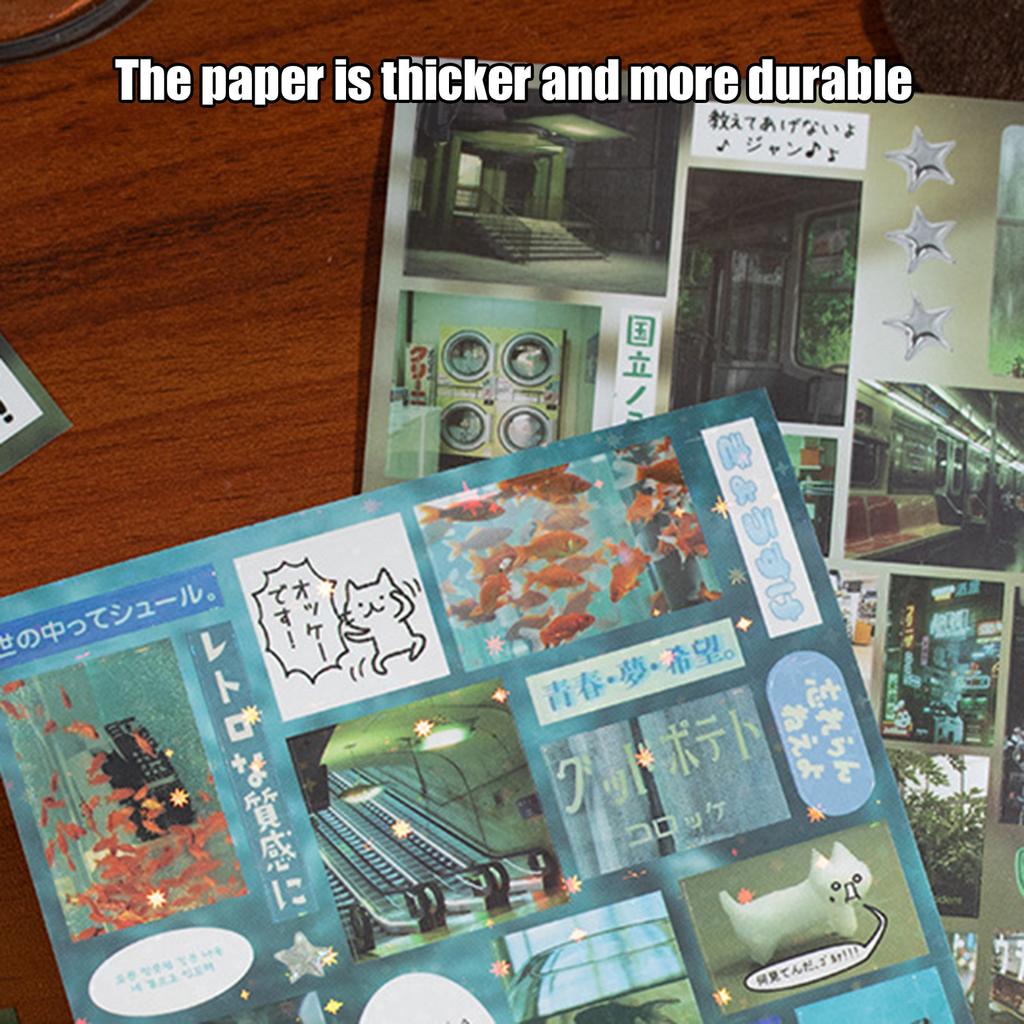 DIY Vintage Classic Sticker Book Various Cute Pattern Stationery Sticker for Water Bottle Laptop Phone Skateboard