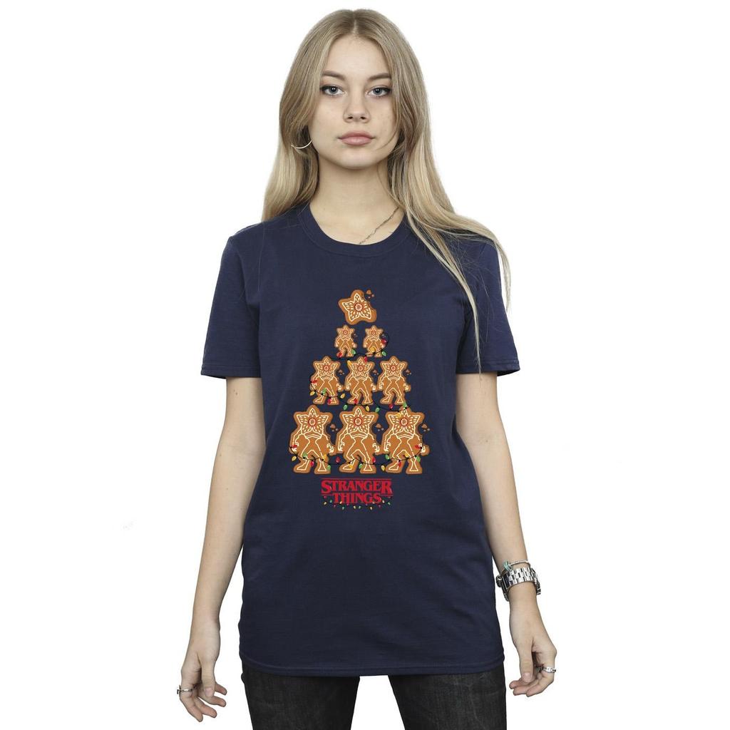 Netflix Womens/Ladies Stranger Things Gingerbread Cotton Boyfriend T-Shirt