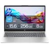 HP Intel N100 8GB 256GB Fingerprint Slim Natural Copilot Key 2025 15-fd Laptop, Processor, Memory, SSD, Bluetooth, Authentication, Design, Silver,