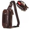 Кожаная мужская поясная сумка из коровьей кожи, многофункциональная нагрудная сумка в стиле ретро с плечевым ремнем