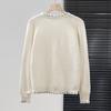 Women's Cozy Wool Blend Round Neck Knitted Cardigan
