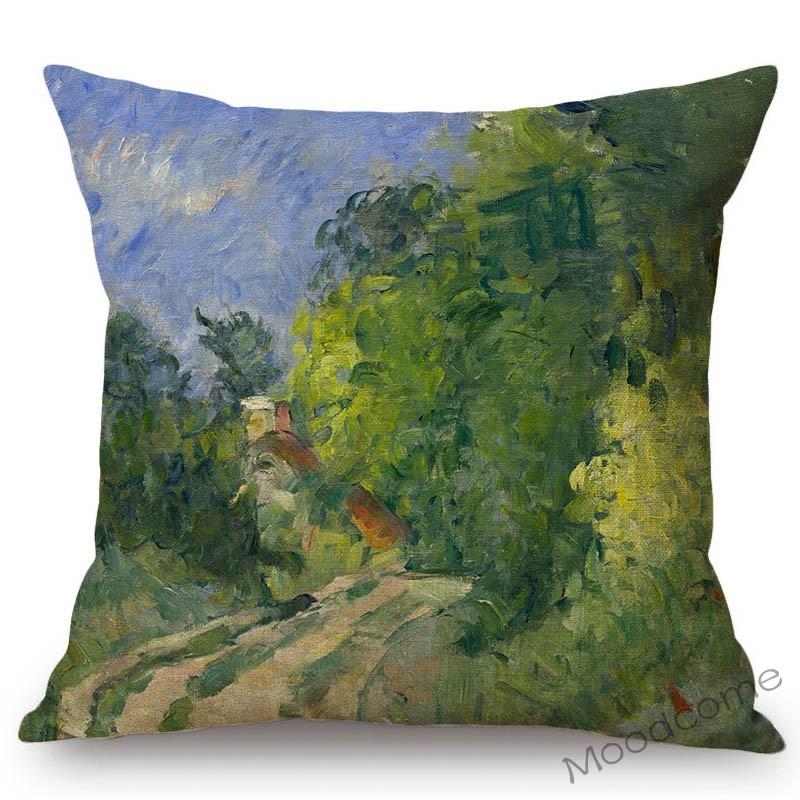 French Impressionism Artist Paul Cezanne Bather Still Life Country Views Oil Painting Sofa Pillow Cover Decorative Cushion Cover