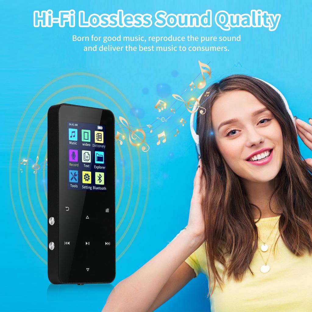 Портативный сенсорный Bluetooth MP3-плеер для студентов - Расширяемая память, Бесзвучное воспроизведение