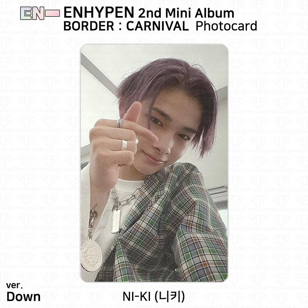 ENHYPEN 2-й мини-альбом Border Carnival, официальная фотокарточка Up Hype Down Ver. KPOP