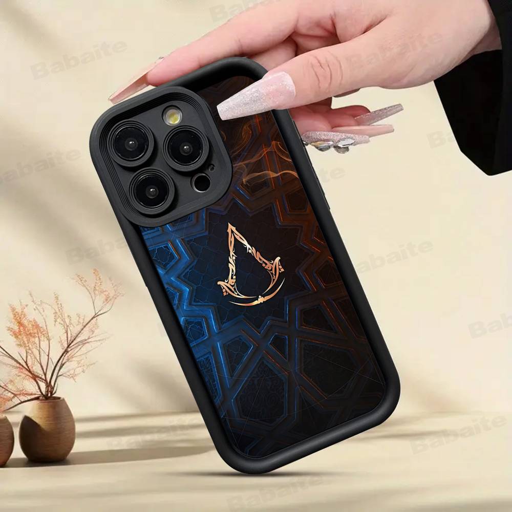Чехол для игрового телефона A-Assassin S -Creed для iPhone 17 16 15 14 13 12 11 Pro Max Mini Plus Мягкая задняя крышка из ТПУ