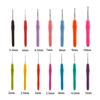 2.0-10mm Multicolor Craft Tools Ergonomic Handle Weave Yarn Knitting Needles Crochet Hook Aluminum
