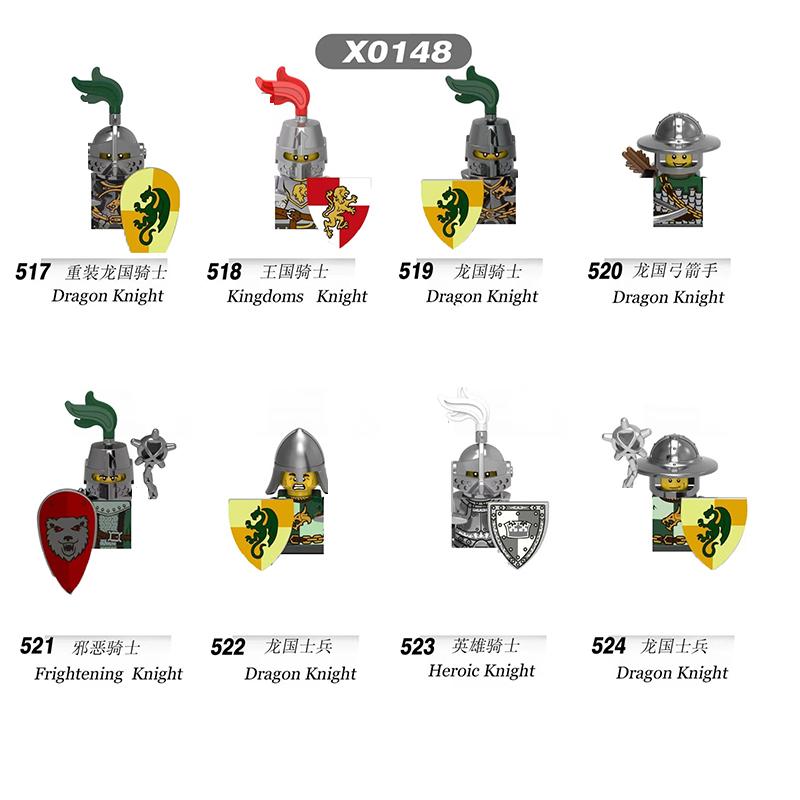 Средневековые Рыцари Серия Фигурки Строительные Блоки Воин Солдаты Стражники Львиное Сердце Больница Тевтонский Рыцарь Битва Пастор Детский Подарок