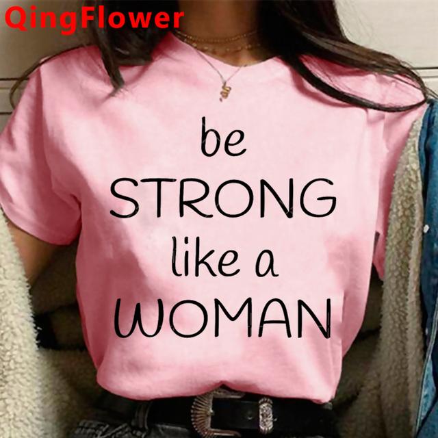 Феминистская одежда для девочек Power Grl Pwr, феминизм, женская одежда в стиле гранж, японский стиль Харадзюку, винтажный ulzzang, летний топ, одежда для пар