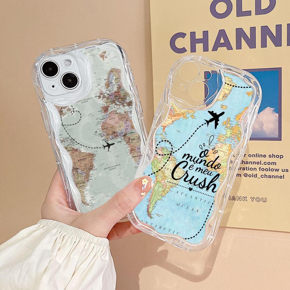Ae89 Карта траектории полета самолета Защитные чехлы для телефонов Samsung S23 S24 Ultra A55 A14 A25 A13 Infinix Hot 40 Pro Tecno Spark 20C Wave TPU задняя крышка