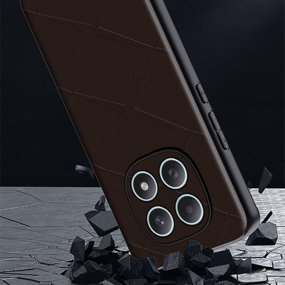 Чехол для телефона для Xiaomi Poco M8 5G/Redmi Note 15 5G (Глобальный)/15 4G (Глобальный) Чехол для телефона с X-образным узором из ТПУ, ПУ кожи и ПК, противоударный