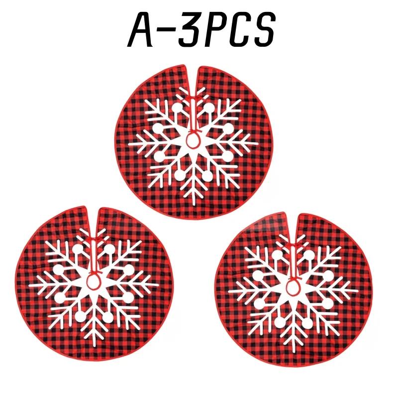 90CM Round Christmas Tree Skirt Elk Snowman Mat Christmas Decoration Parlor Carpet Home Decorations Christmas Tree Foot