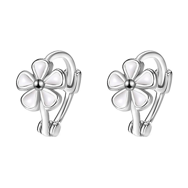 Elegant and Fresh Flower Ear Buttons for Women Niche Design Earrings Student Trend