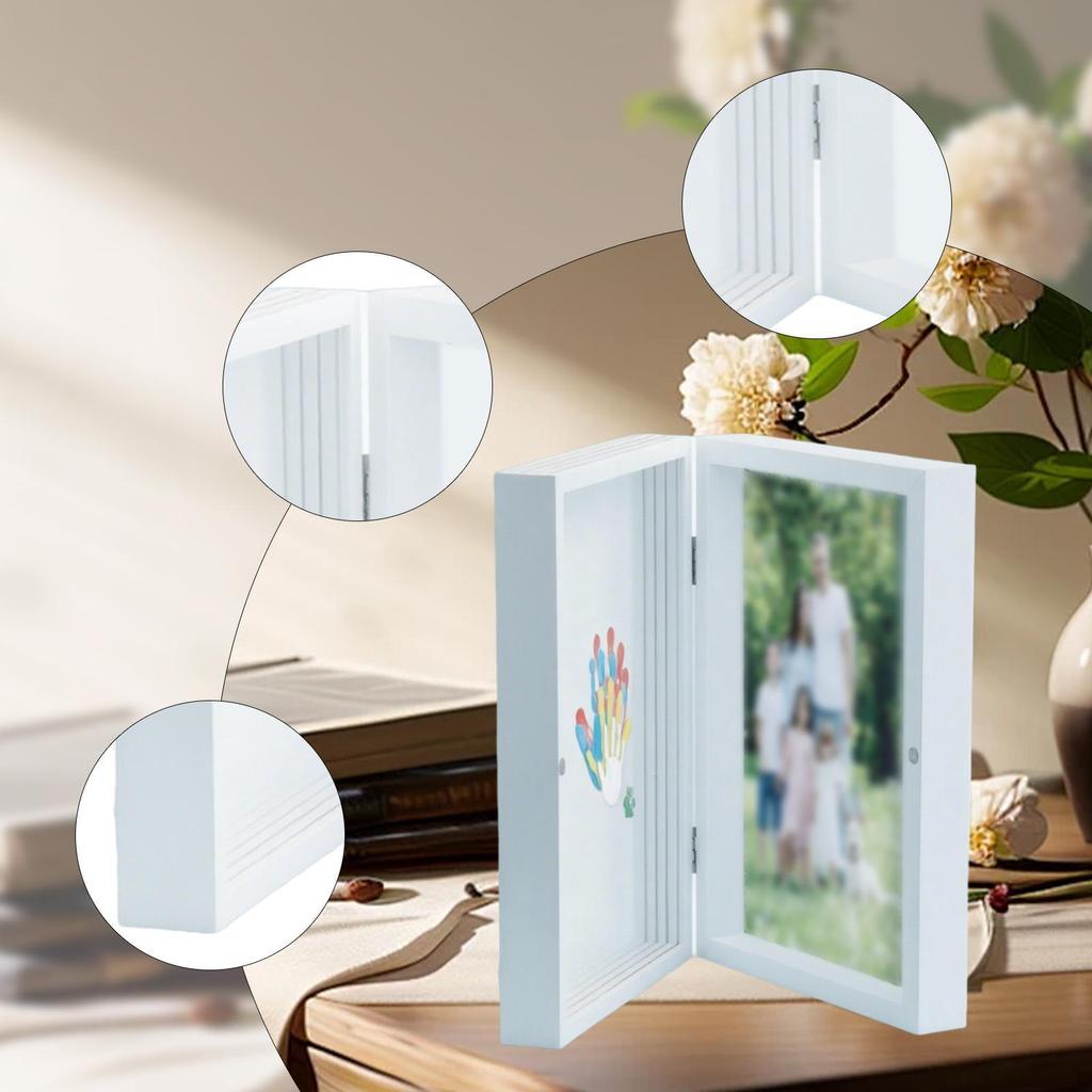 Family Handprint Photo Frame DIY Craft Keepsake Home Wood Picture for Couple