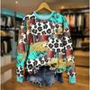 Leopard Patchwork Women's Hoodie Autumn And Winter Round Neck Long Sleeved Colorful Printed Casual Clothing Fashions Oversize St