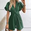 Women's Comfortable Casual Jumpsuit Short Sleeve Top Sweater Jumpsuit Shorts