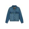 Levis Distressed Solid Color Collar Single-Breasted Long-Sleeve Denim Jacket Women Outerwear Blue A1743-0004